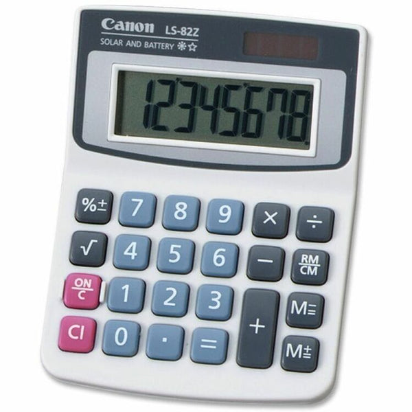 Canon LS82Z Minidesk Calculator, Battery/Solar Powered, 8 Digit LCD Display (CNMLS82Z)