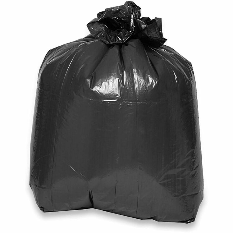 Genuine Joe Black Trash Bags, 45 Gallon, Case of 40 (GJO04046)