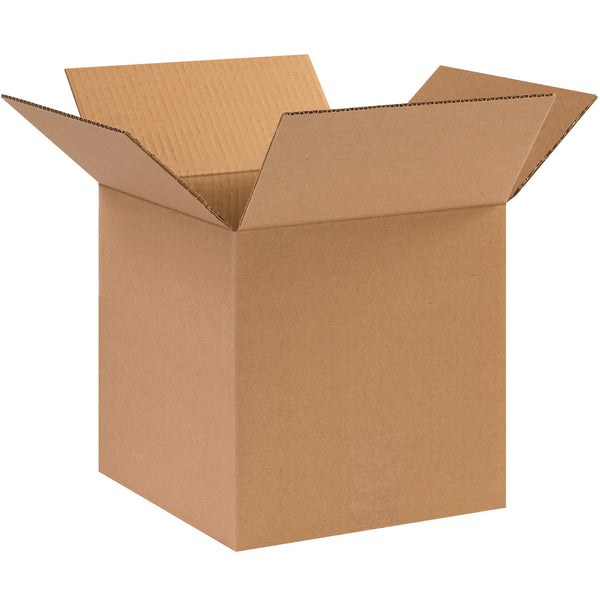 Corrugated Boxes, 10" x 10" x 10", Kraft, 25/Bundle (101010) Bundle Of 25