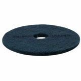 3M Blue Cleaner Pad 5300, 17" Diameter, Scrubbing, Polyester Fiber, Nylon, Blue, 5/Carton (MMM08410) Case of 5