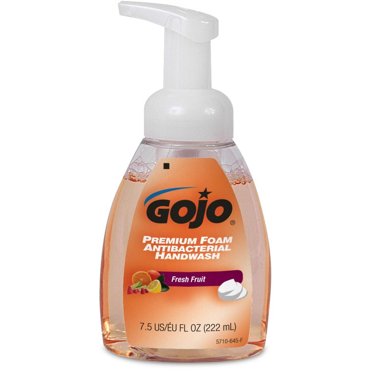 Gojo&reg; Premium Foam Antibacterial Hand Wash, Fresh Fruit Scent, 7.5oz Pump (GOJ571006)