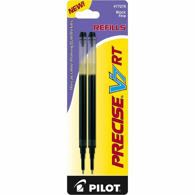 Pilot Refill for Pilot Precise V7 RT Rolling Ball, Fine Point, Black Ink, 2/Pack (PIL77278)