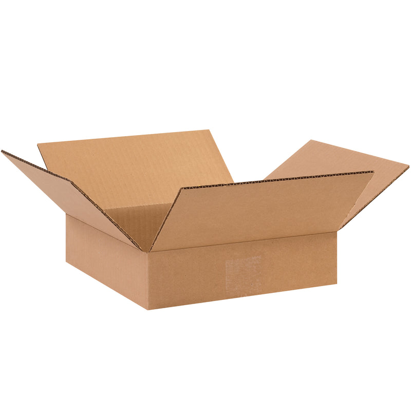 10 x 10 x 2" Flat Corrugated Boxes, Bundle Of 25 Bundle Of 25