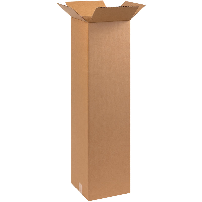 10 x 10 x 40" Tall Corrugated Boxes, Bundle Of 25 Bundle Of 25