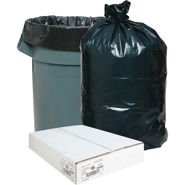 Nature Saver Recycled Black Trash Bags, 33 Gallon, Box of 100 (NAT00989) Box of 100