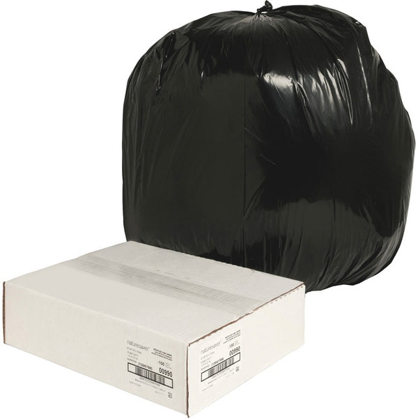 Nature Saver Recycled Black Trash Bags, 45 Gallon, Box of 100 (NAT00990) Box of 100