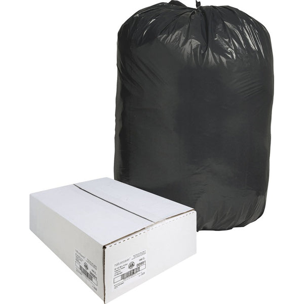 Nature Saver Recycled Black Trash Bags, 60 Gallon, Box of 100 (NAT00991) Box of 100
