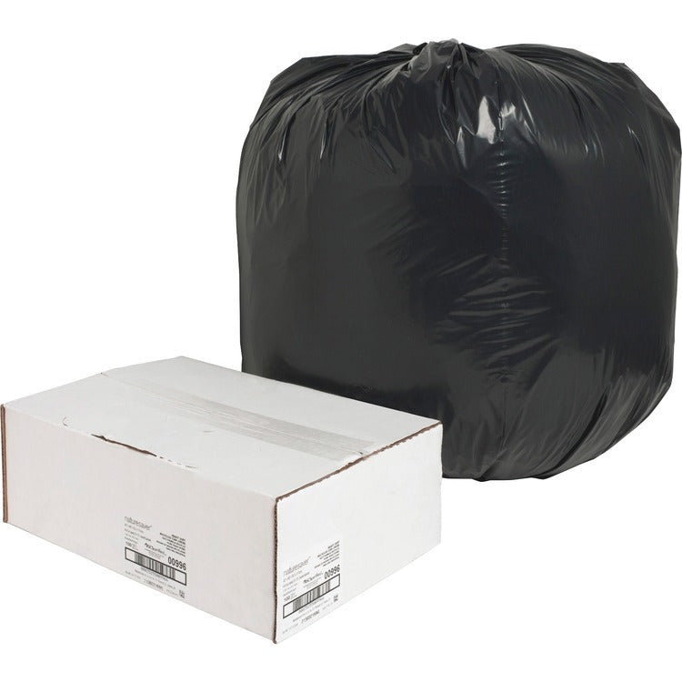 Nature Saver Recycled Black Trash Bags, 45 Gallon, Box of 100 (NAT00996) Box of 100