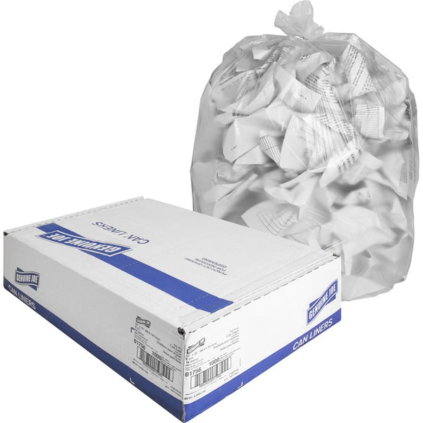 Genuine Joe High Density Clear Trash Bags, 16 Gallon, Case of 1,000 (GJO01756)