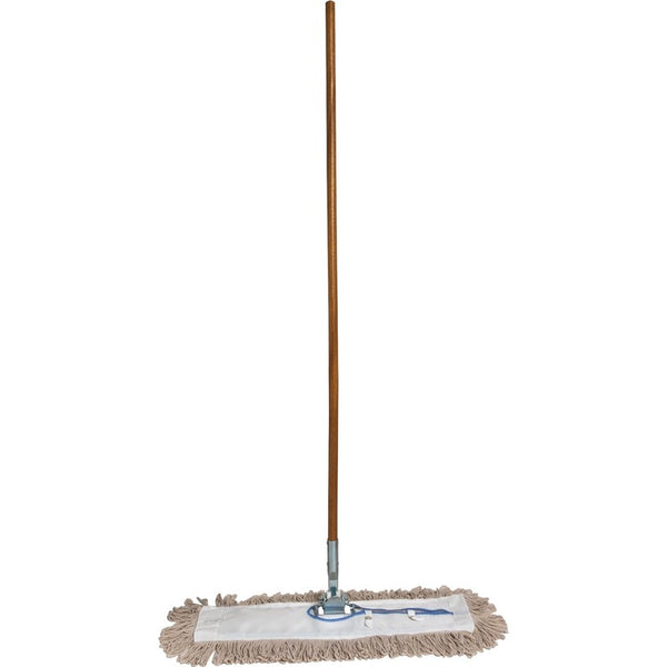 Genuine Joe 24" Dust Mop with 60" Handle, 360 Degree Swivel, Chrome Plated (GJO54101)