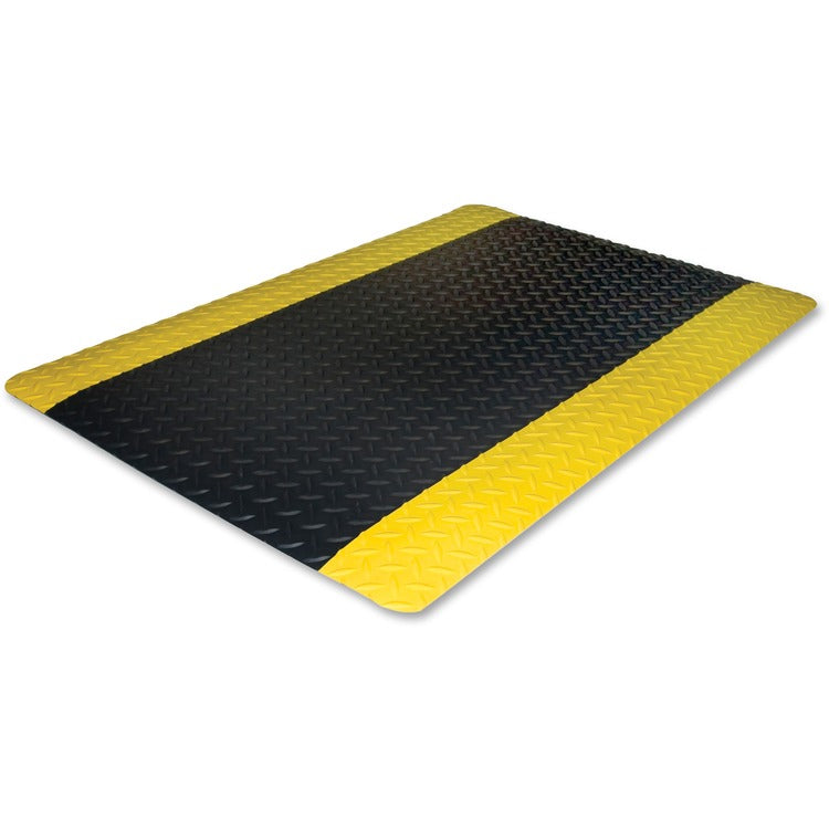 Genuine Joe Beveled Edge Anti-Fatigue Mat, 2' x 3', Black & Yellow (GJO70363)