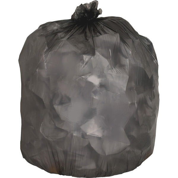 Genuine Joe Black Flat-Bottom Trash Bags, 16 Gallon, 0.35 Mil, 24" X 31", Case of 1,000 (GJO70418)