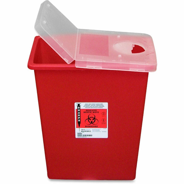 Covidien Sharps Containers, Polypropylene, 8 gal, 15 1/2 x 11 x 17 3/4, Red (CVDSSHL100980) Each