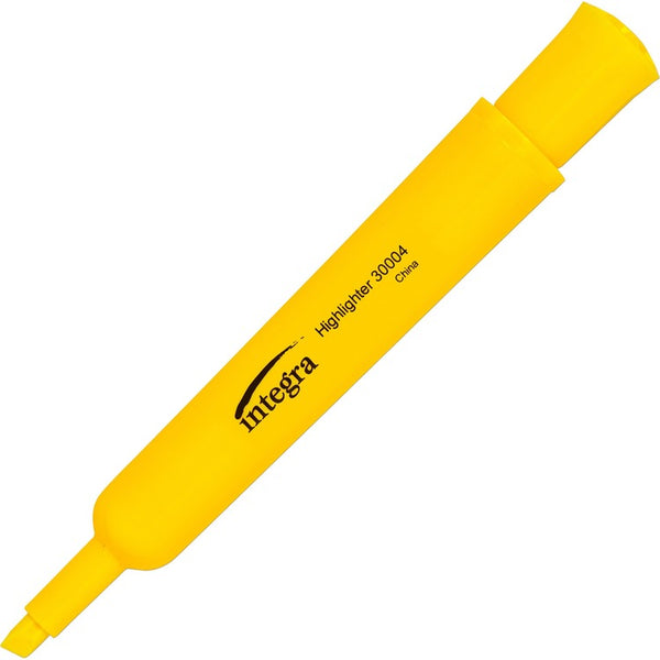 Integra Desk Highlighter, Chisel Tip, Fluorescent Yellow (ITA30004)