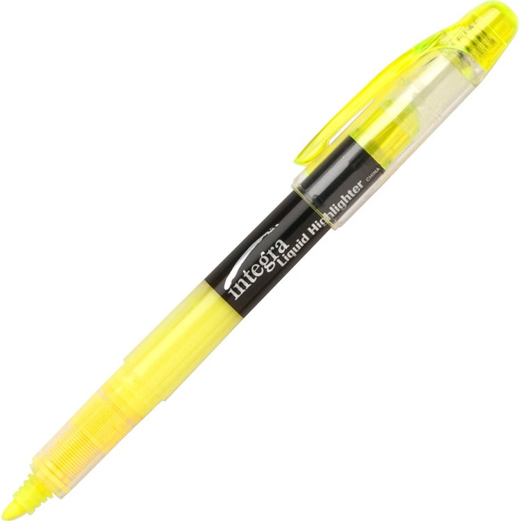 Integra Liquid Ink Highlighter, ChiselTip, Yellow (ITA30006) Dozen