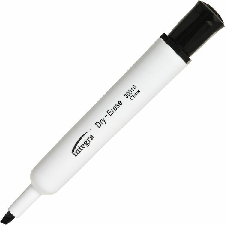 Integra Dry Erase Marker, Chisel Tip, Black (ITA30010) Each