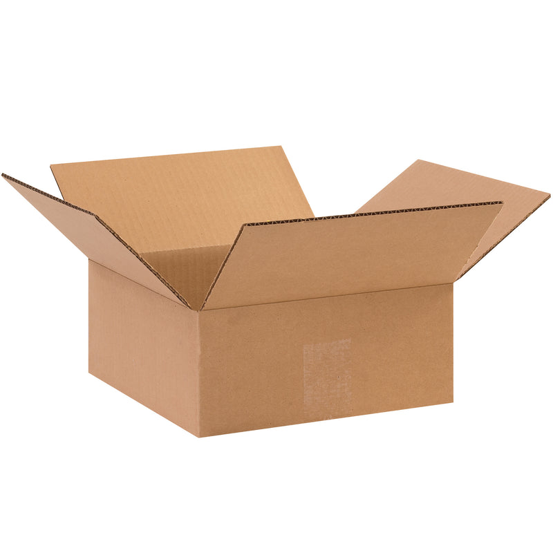 10 x 10 x 4" Flat Corrugated Boxes, Bundle Of 25 Bundle Of 25