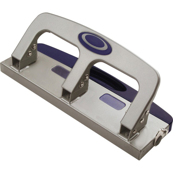 Officemate 3-hole Punch, 20-Sheet Cap, 9/32" Holes, Metallic SR/BE (OIC90102)