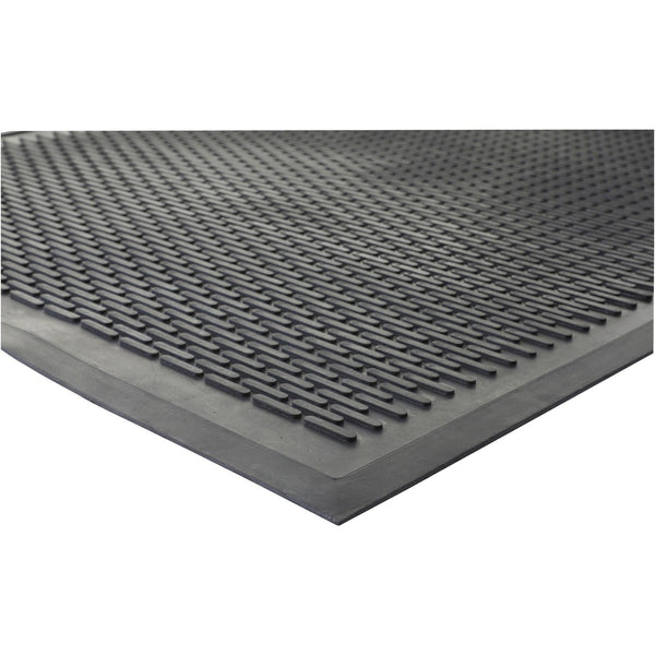 Genuine Joe Super Tread Rubber Floor Mat, 3' x 5', Black (GJO70367) Each