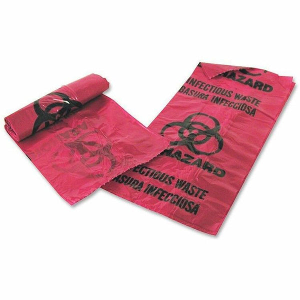 Medegen Infectious Waste Bags, 1 Gallon, 11" x 14", 200 Bags/BX, Red (MHM01EB086000) Box of 200
