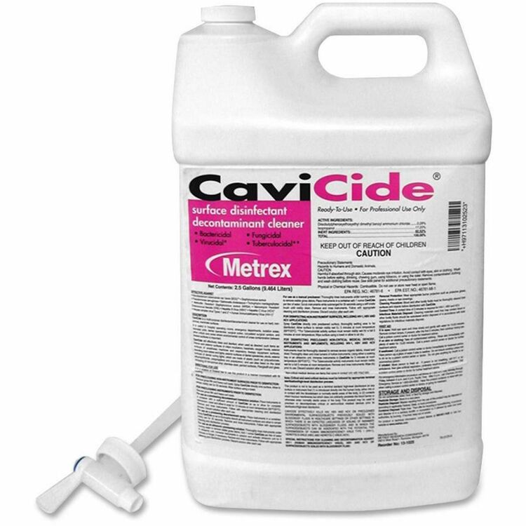 Cavicide Cavicide Disinfectant/Cleaner, w/ Spigot, 2-1/2 Gallon (MRX25CD078025) Each
