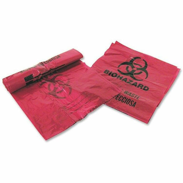 Medegen Infectious Waste Bags, 3 Gallon, 14" x 18-1/2", 200 Bags/BX, Red (MHM03EB086000) Box of 200