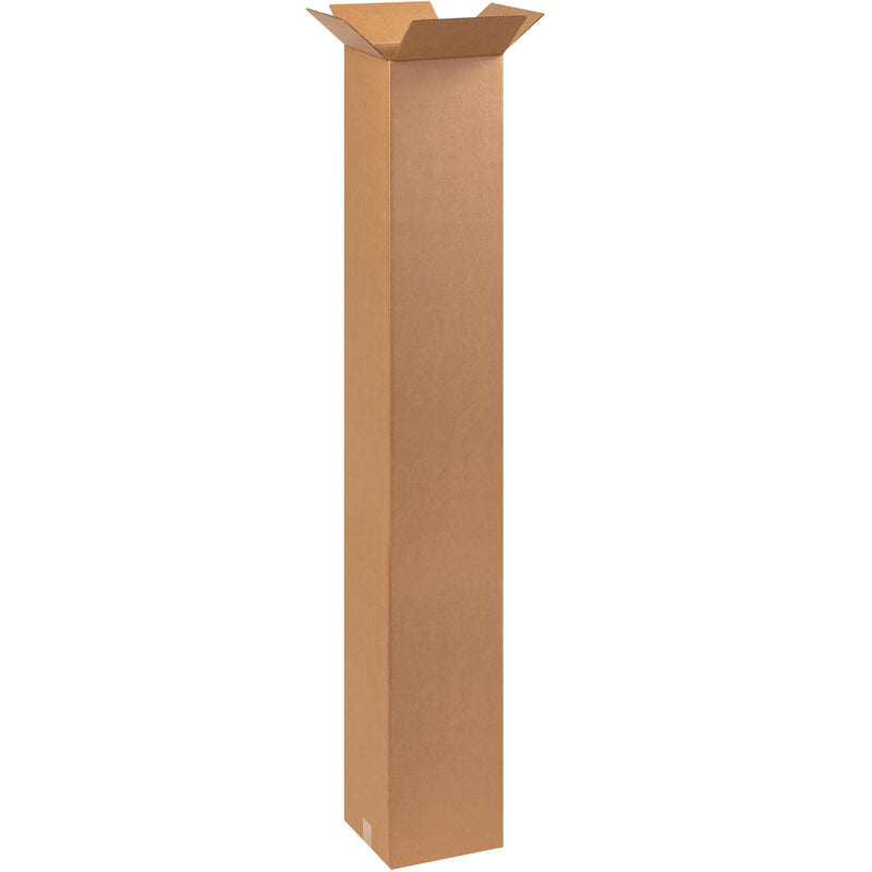 10 x 10 x 60" Tall Corrugated Boxes, Bundle Of 15 Bundle Of 15