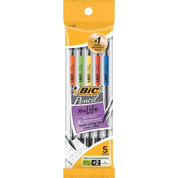 BIC Mechanical Pencil, with 3 #2 Leads, .7mm (BICMPP51)