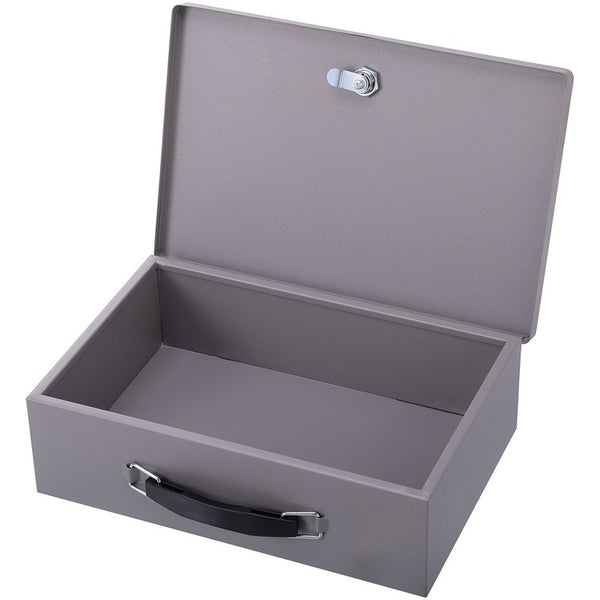 Sparco Gray Steel Security Chest with 2 Keys, 12 3/4&quot; x 8 1/4&quot; x 3 3/4&quot; (SPR15502)