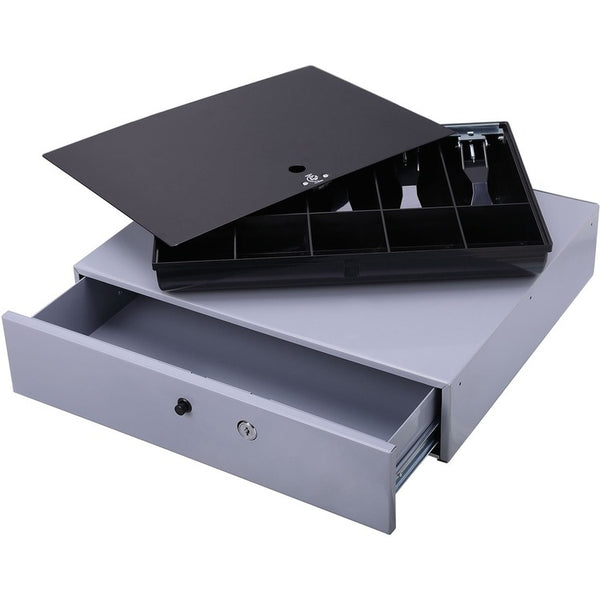 Sparco Cash Drawer w/ Removable Tray, 17-3/4&quot; x 15-3/4&quot; x 3-3/4&quot;, Gray (SPR15504)