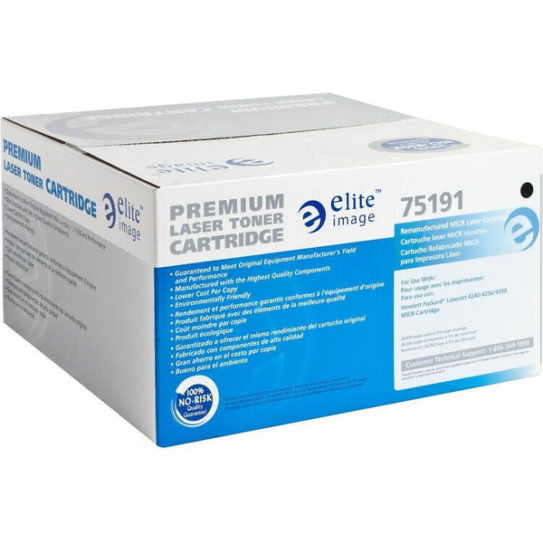 Elite Image Remanufactured MICR Toner Cartridge, Alternative for HP 42X (Q5942X), Laser, 20000 Pages, Black, 1 Each (ELI75191) Each
