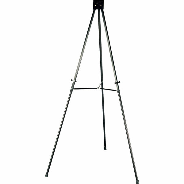 Lorell Telescpoing Aluminum Easel, Adjust Legs, 34&quot; x 34&quot; x 66&quot; Black (LLR75683)