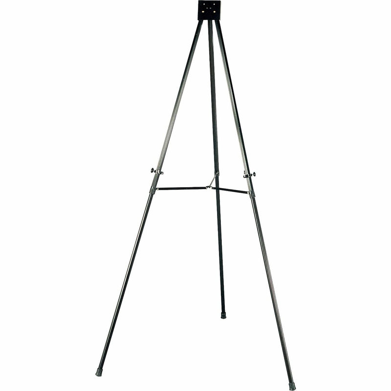 Lorell Telescpoing Aluminum Easel, Adjust Legs, 34&quot; x 34&quot; x 66&quot; Black (LLR75683)