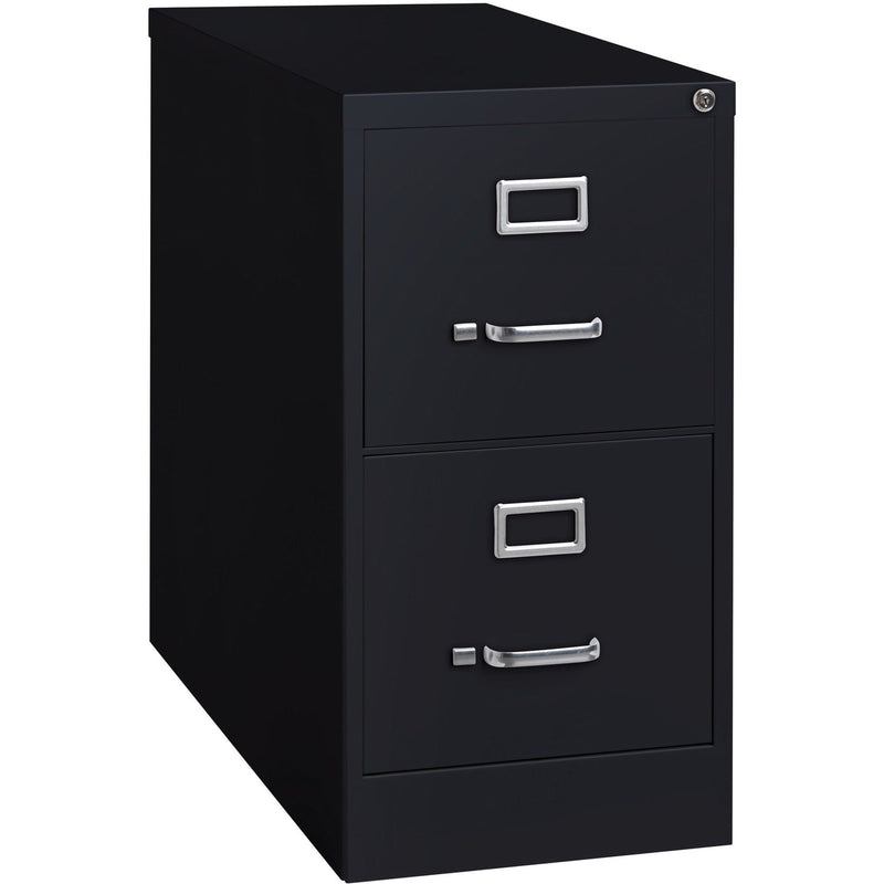 Lorell 2-Drawer Vertical File, with Lock, 15&quot; x 26-1/2&quot; x 28-3/8&quot;, Black (LLR60194)