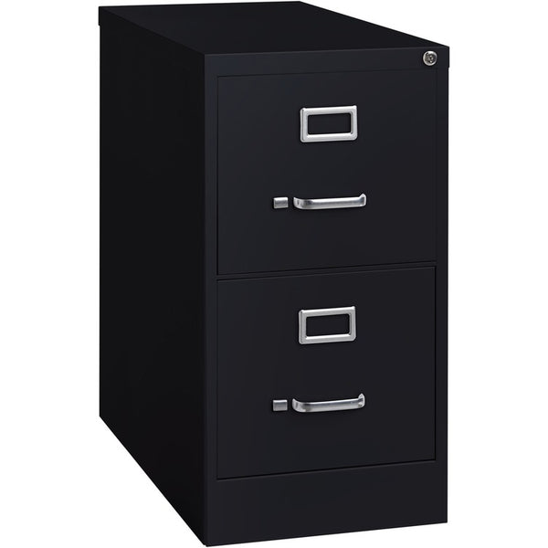 Lorell 2-Drawer Vertical File with Lock, 15&quot;x25&quot;x28-3/8&quot;, Black (LLR60653)