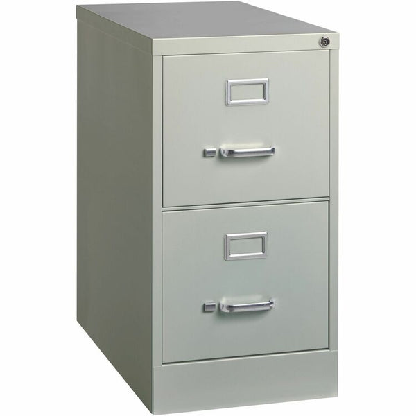 Lorell 2-Drawer Vertical File with Lock, 15&quot;x25&quot;x28-3/8&quot;, Light Gray (LLR60654)