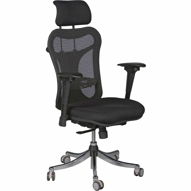 MooreCo Executive Chair, Adjustable Height/Headrest, 28&quot;x24&quot;x51&quot;, Black (BLT34434) Each