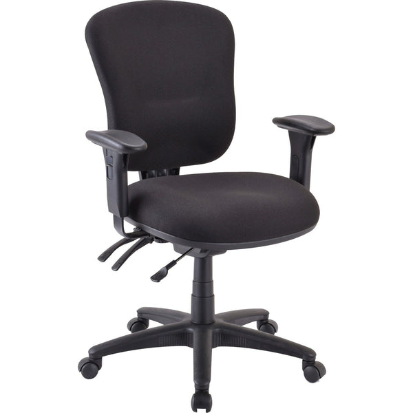 Lorell Mid-back Task Chair, 26-3/4&quot;x26&quot;x39-1/4&quot;-42&quot;, Black (LLR66128)