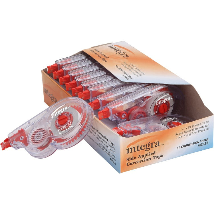 Integra Correction Tape, Resist Tear, 1/5&quot;x32.8', Smoke Dispenser (ITA60233) Pack of 10