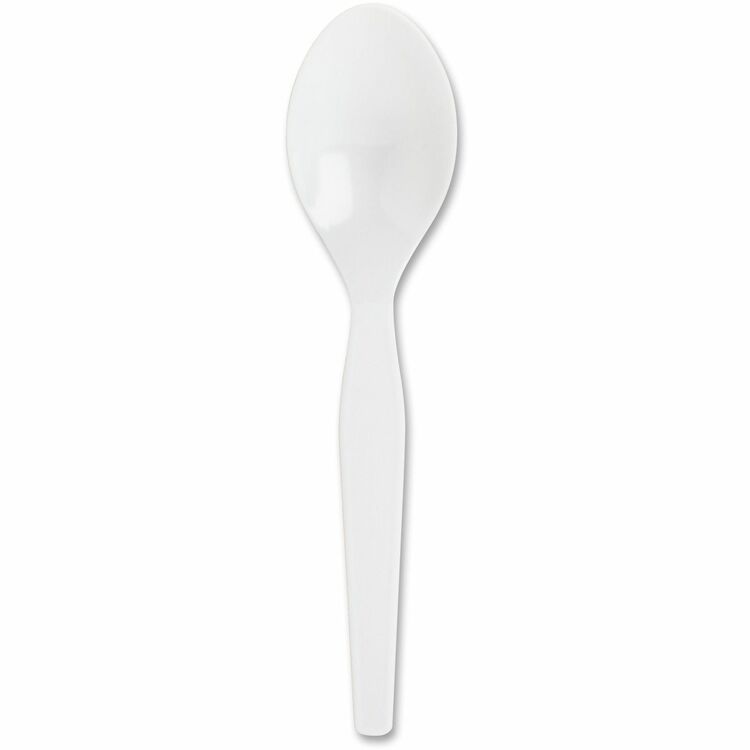 Genuine Joe Heavy-Weight White Plastic Spoon, Box of 100 (GJO10432) Box of 100