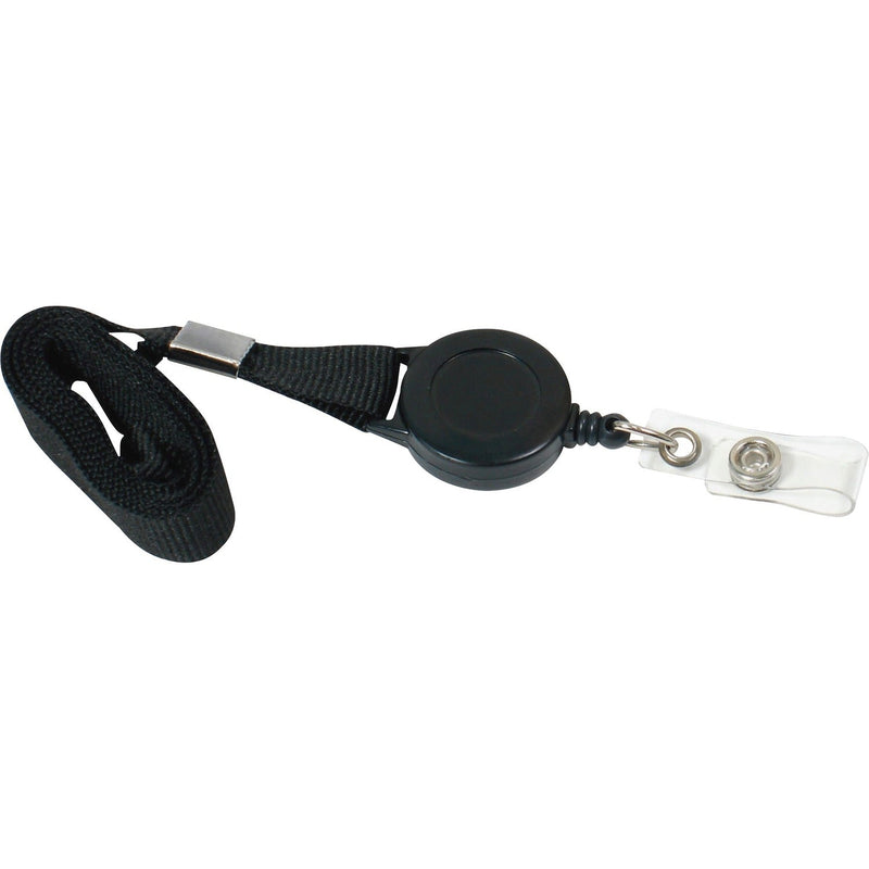 SICURIX Black Lanyard Card Reel/ID Reel, 18&quot; (BAU68979) Pack of 12