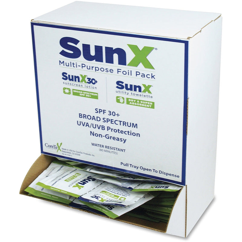 SunX SunX Single-Use Lotion/Towelette Combo in Wall-mount Dispenser, 50 Wipes (SUXCTSS010661) Each