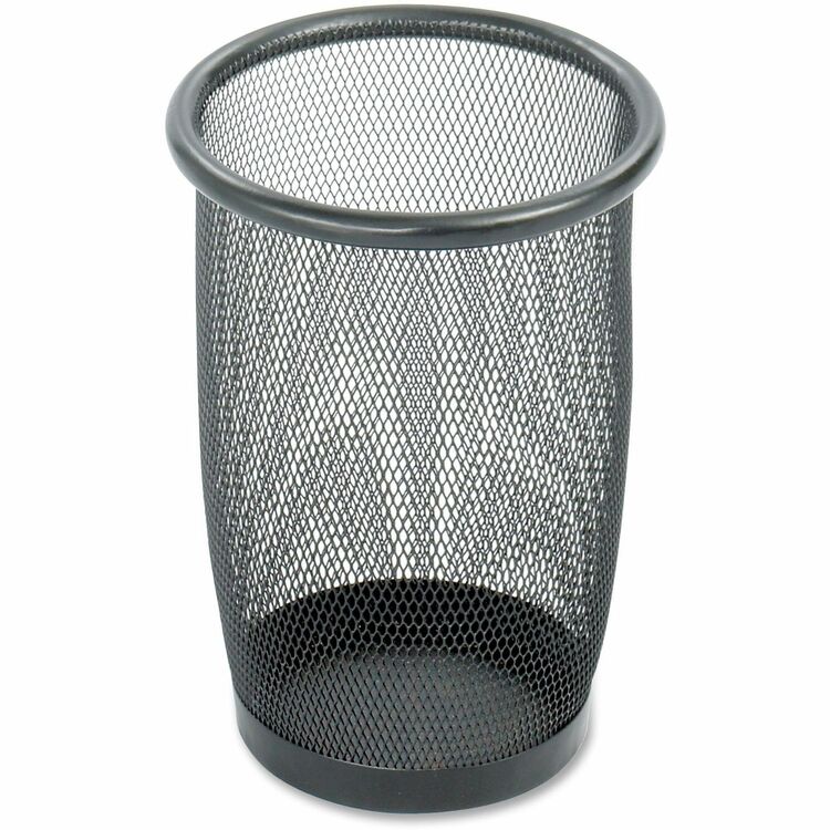 Safco Onyx Round Mesh Wastebasket, Steel Mesh, 3qt, Black (SAF9716BL)