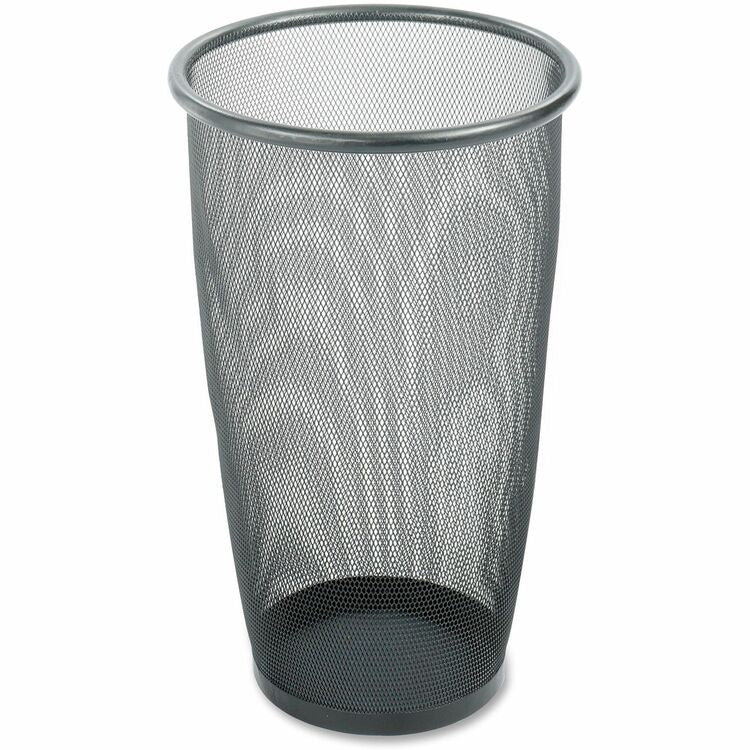 Safco Onyx Round Mesh Wastebasket, Steel Mesh, 9 gal, Black (SAF9718BL)