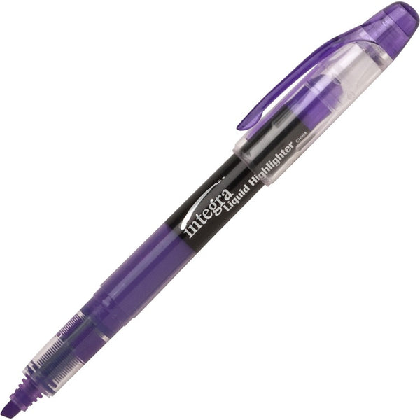 Integra Liquid Ink Highlighter, ChiselTip, Fade Resistant, Purple (ITA33315)