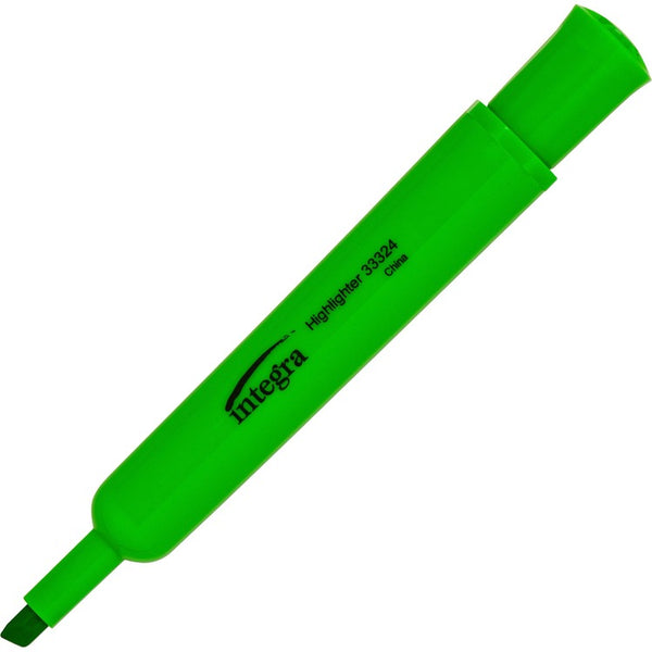 Integra Desk Highlighter, Chisel Tip, Fluorescent Green (ITA33324)