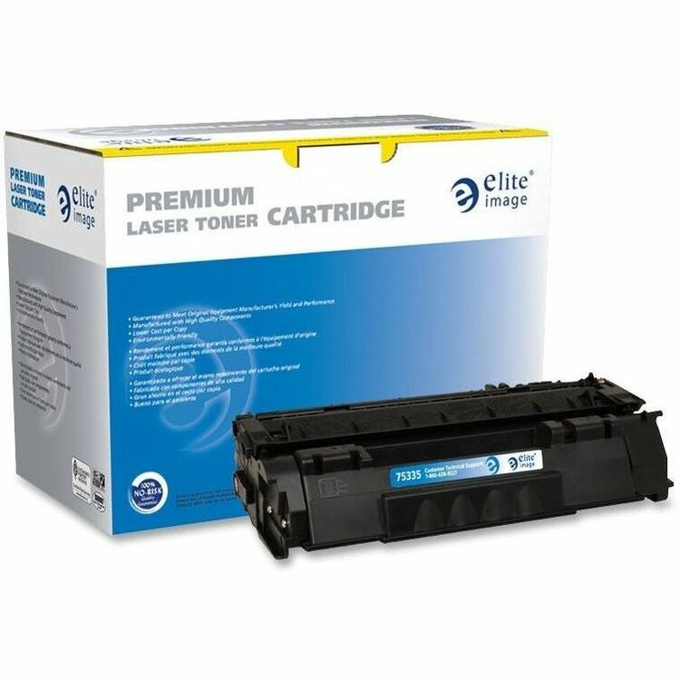 Elite Image Remanufactured Laser Toner Cartridge - Alternative for HP 53A (Q7553A) - Black (ELI75335) Each