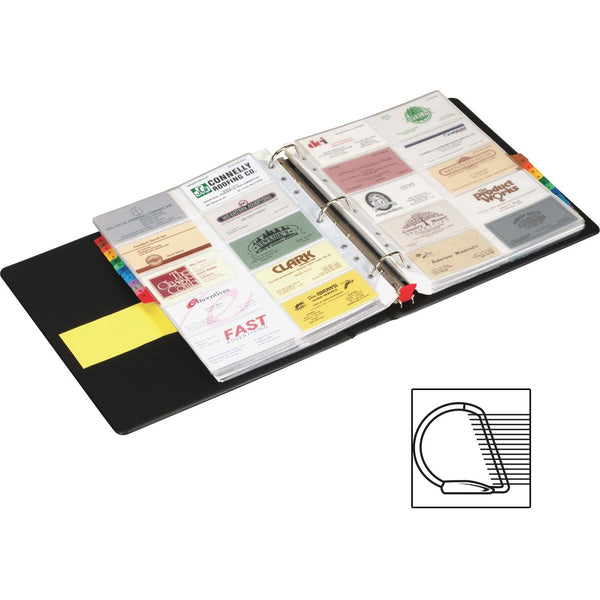 Cardinal Cardfile Binder, 1.5&quot;, Black (CRD65320) Each