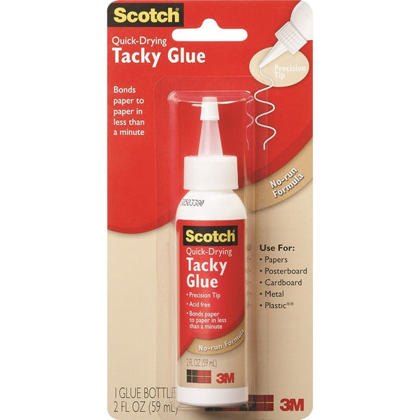Scotch 2 Ounce Quick Drying Tacky Glue (MMM6052)