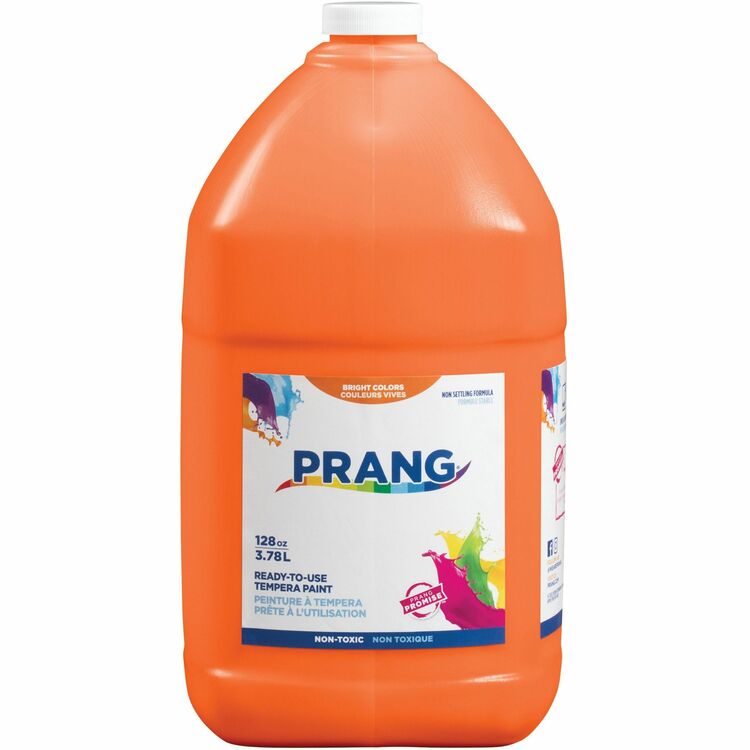 Prang Ready-to-Use Tempera Paint, Orange, 1 gal (DIX22802) Each